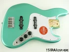 Fender Squier Affinity Active Jazz Bass, Loaded Body Preamp Mystic Surf Green Open. Price: $251.99.