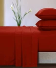 Tribeca Living California King Extra Deep Pocket Microfiber Solid Sheet Set Rust New. Price: $15.99.