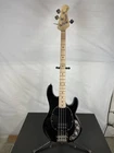 Open Box Sterling Stingray RAY4 4-STRING Bass Guitar, Maple Fingerboard, Black Used. Price: $360.99.