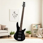 4-STRING Beginner Electric Bass Guitar Set Full Size Hh Pickups Bag Black New. Price: $126.59.