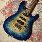 Esp Snapper-ctm Poplar Burl /hr Nebula Blue Burst E4911242 Electric Guitar New. Price: $4830.47.