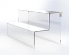 Double Steps Acrylic Display Stand, Fit Detolf 15"W X 7"D 7"H Made In Usa New. Price: $20.50.