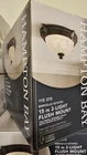 Hampton Bay Bercello Estates 15 In. 2-LIGHT Volterra Bronze Flush Mount+etched New. Price: $129.00.