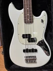 2016 Fender Mustang Pj Bass Guitar Short Scale - Sonic Blue Hardshell Case Used. Price: $750.00.