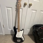 Squier Bronco Bass Series 3/4 4-STRING Right-handed Black W/ Amplifier Used. Price: $189.50.