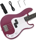 Electric Bass Guitar 4 String Full Size Purple With Pickup Fixed Bridge Solid New. Price: $170.99.