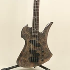 New 4-STRING Electric Bass Guitar Gray Burl Maple Top Bc Black Hardware. Price: $309.00.
