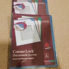 Avery Corner Lock Document Sleeves Bundle/lot Of Two (2) New. Price: $14.99.