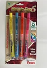 4 Pk Pentel Handy Line-s Ultra Slim Retractable Highlighter Chisel Tip New. Price: $9.00.