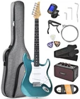 Electric Guitar Complete Kit Maple Neck Sss Pickups Teal Leo Jaymz Portable New. Price: $179.99.