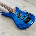 Spector Usa NS-2 Bass, Buckeye Burl Over Reclaimed Redwood, Blue Stain New. Price: $7238.99.