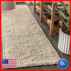 Jonathan Pata Hand Woven Chunky Jute Light Ivory Runner Rug 2X20 Bohemian New. Price: $202.22.