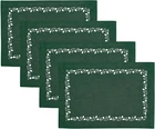 Home Fashions Holly Scroll Laser Cut Holiday Fabric Dining Placemats, Set Of 4, New. Price: $23.92.
