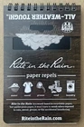 Rite Rain Weatherproof Top-spiral Notebook, 4" X 6", Black Cover, Univ... New. Price: $6.00.