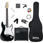 Demusea Full Size Solid Body Electric Guitar Kit With 20W Amp Black New. Price: $155.97.