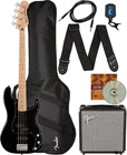 Fender Squier Affinity Precision Bass Pj - Black W/ Rumble 15 Amplifier New. Price: $469.99.