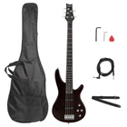 Glarry Gib Electric 5 String Bass Guitar Full Size Bag Strap Pick Earth Brown New. Price: $140.66.