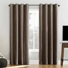 Sun Zero Pratt Tonal Texture Insulated Blackouit Curtain Panels 100 96 Brown Open. Price: $34.95.