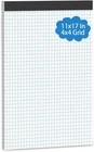 Large Graph Pad 11 17, Grid Paper, 4X4 Ruled, Blueprint Quadrille New. Price: $15.99.