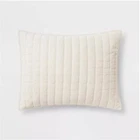 Standard Channel Stitch Velvet Quilt Sham Cream Threshold : Oeko-tex Certified Open. Price: $16.99.