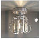 Yansun 7-INCH 1-LIGHT Brushed Nickel Modern Semi Flush Mount Ceiling New. Price: $19.99.