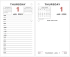 2026 Desk Calendar Refill, Daily, 3-1/2" X 6", Standard, Loose-leaf (E0175026) New. Price: $188.65.