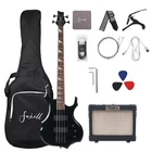 Fojill Full 4 Four String Electric Bass Guitar 10W Size, Black New. Price: $230.97.