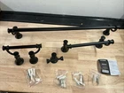 Lot Of Moen Belfield Matte Black 24" Bar, Tp Holder, Hand Towel, Hook Open. Price: $134.95.