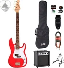 Austin Classic Double Cutaway Electric Bass Red Finish Bundle With 10 Watt Ba... New. Price: $388.99.