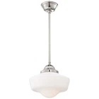 Minka Lavery 2256-613 Schoolhouse Light Pendant Polished Nickel Open. Price: $87.99.