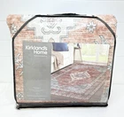 Kirkland Home Washable Area Rug 5X8 Rust Gray Blue Cream Machine New. Price: $149.99.
