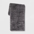 Threshold 50" 60" Textured Faux Fur Reversible Throw Blanket - Gray #C873 New. Price: $15.96.