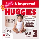Huggies Size Diapers, Skin Essentials Baby 3, White New. Price: $100.73.