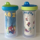 Spider-man Sippy Cup Set Of Two 9 Oz Baby Toddler Child The First Years Tomy New. Price: $20.00.