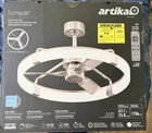 Artika Sunnyvale 28" Led Ceiling Fan/fandelier Silver Brushed Nickel With Remote New. Price: $235.00.