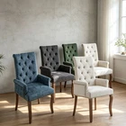 Upholstered Dining W/ Arm Modern Chenille Fabric Chairs For Office New. Price: $119.90.