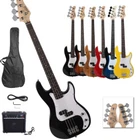 New Gp Glarry Electric Bass Guitar W/pick Cable Wrench Tool 20W Amp Burlywood Us. Price: $150.70.