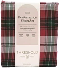 Threshold Perf. Holiday Queen Red Plaid Sheet Set, 400 Thread Count, 100% Cotton New. Price: $44.99.