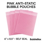 6X8.5 Anti-static Bubble Out Pouches Bags Wrap Cushioning Self Seal, Pink New. Price: $213.97.