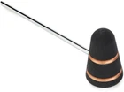 Low Boy Standard Wood Bass Drum Beater - Black, Copper Stripes New. Price: $45.00.