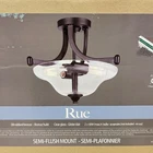 Canarm ISF87A020RB-RG Rue Light Fixture Semi-flush Mount Oil Rubbed Bronze Glass New. Price: $45.00.