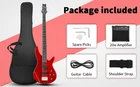 Ktaxon 4 String Kib Electric Guitar,full Size,basswood With 20W Amp New. Price: $104.99.
