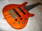 Vintage 1990 Yamaha TRB6-NO Strings Bass Guitar Orange. Aguilar OBP3 Pre Amp Used. Price: $2750.00.