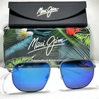 New Maui Jim Sharks Cove B605-02 Polarized Sunglasses Blue Mirror Gray Frame. Price: $199.99.