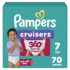Pampers Diapers - Cruisers 360 Size 7, 70 Count, Babyproof Up White New. Price: $57.90.