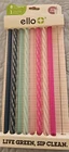 Nip Ello Impact Plastic Reusable Straws + Cleaning Brush Piece Rosewater X158 New. Price: $5.00.