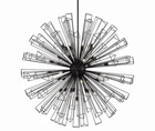 Eurofase Lighting 43865 Dendelio 35 54"W Sputnik Chandelier - Black New. Price: $2990.00.