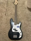 Squier Affinity Series Precision Bass Guitar Black 4 String W/ Amplifier Used. Price: $240.00.