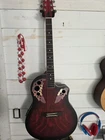 Glarry Acoustic-electric Guitar 6-STRING Right-handed Hollow Body Red Used. Price: $90.00.