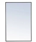 Framed Mirror Elegant Lighting Eternity 28" X 42" Rectangular Black Metal New. Price: $189.95.